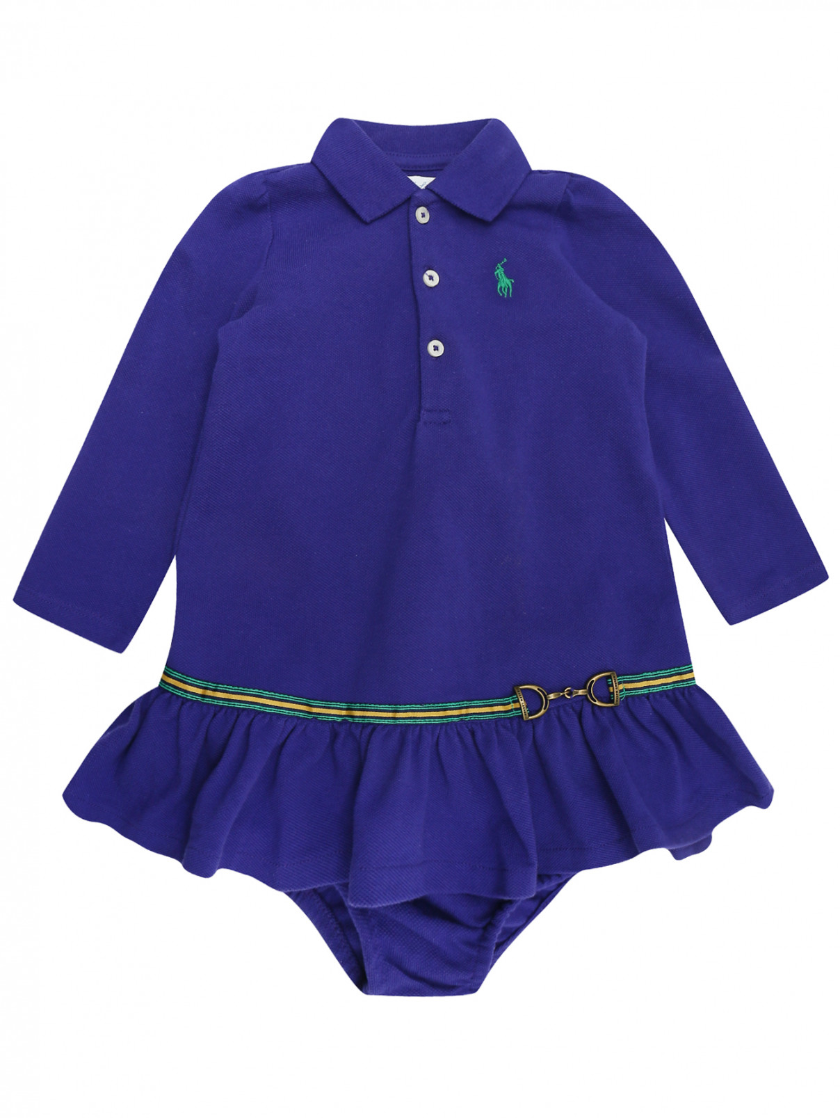 Платье из фактурного хлопка с трусами Ralph Lauren  –  Общий вид  – Цвет:  Фиолетовый