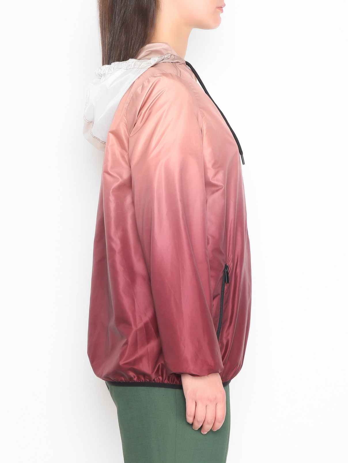 Куртка с капюшоном и карманами Persona by Marina Rinaldi  –  МодельВерхНиз2  – Цвет:  Мультиколор