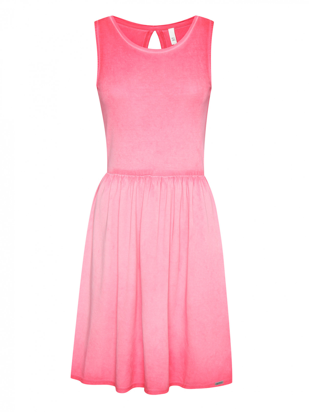 Трикотажное платье из хлопка Q/S Designe by  –  Общий вид  – Цвет:  Розовый