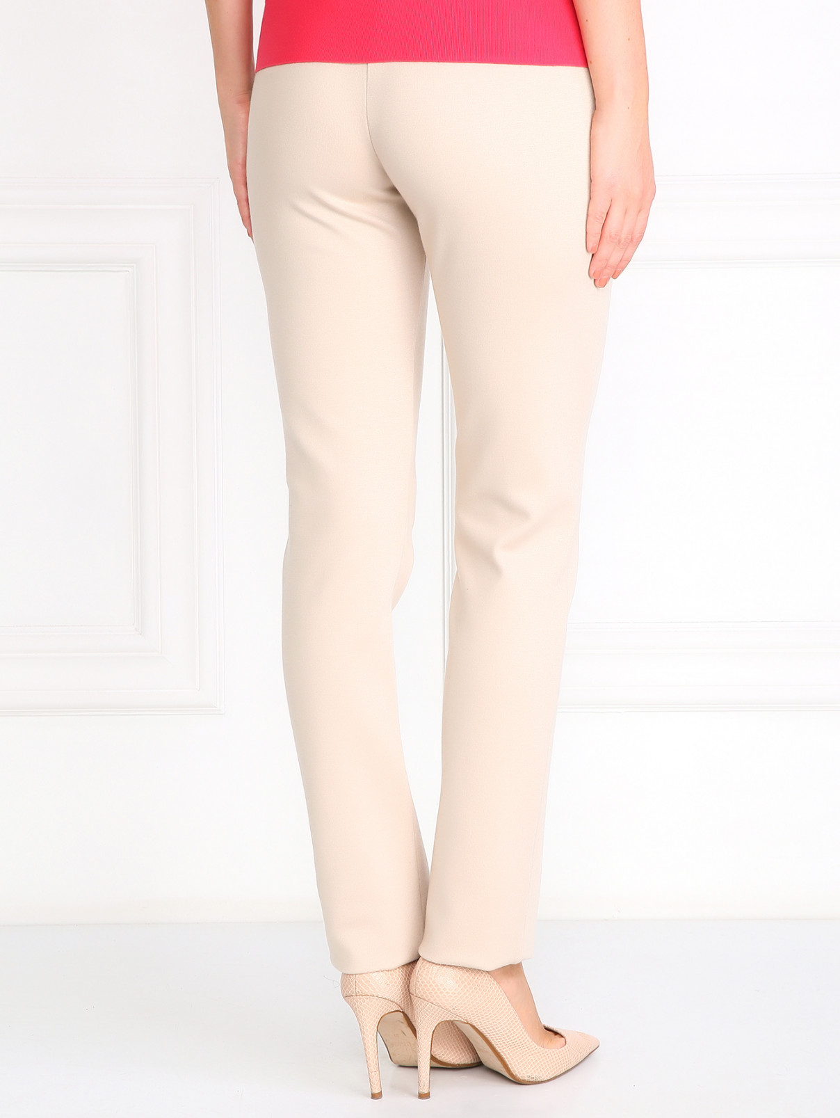 Прямые брюки из трикотажа Cacharel  –  Модель Верх-Низ1  – Цвет:  Бежевый