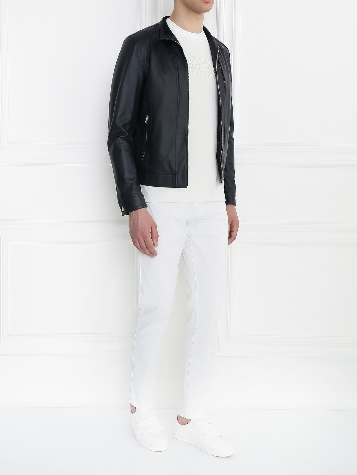 Куртка из кожи BOSCO  –  Модель Общий вид  – Цвет:  Черный