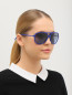 Солнцезащитные очки "авиатор" в пластиковой контрастной оправе Chanel  –  Модель Общий вид