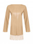 Блуза из эко-кожи с кружевной отделкой Marina Rinaldi  –  Общий вид