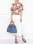 Блуза из шелка укороченная ,цветочный принт Diane von Furstenberg  –  МодельОбщийВид