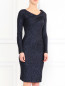 Платье из кашемира и шелка декорированное пайетками Donna Karan  –  Модель Верх-Низ