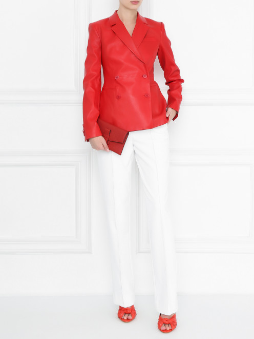 Брюки на высокой талии прямого кроя Diane von Furstenberg - МодельОбщийВид