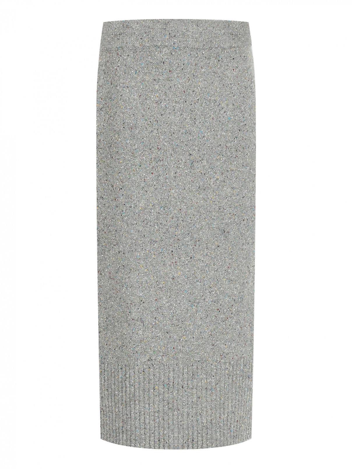Трикотажная юбка на резинке Weekend Max Mara  –  Общий вид  – Цвет:  Серый