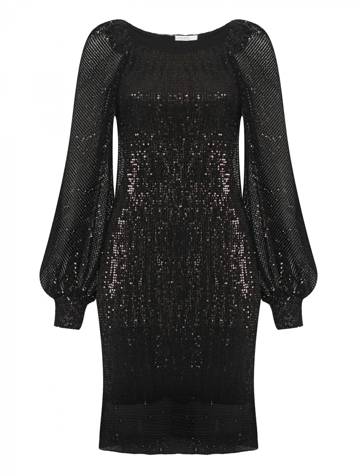 Платье декорированное пайетками Dorothee Schumacher  –  Общий вид  – Цвет:  Черный