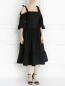 Платье из хлопка со спущенным рукавом Alberta Ferretti  –  Модель Общий вид