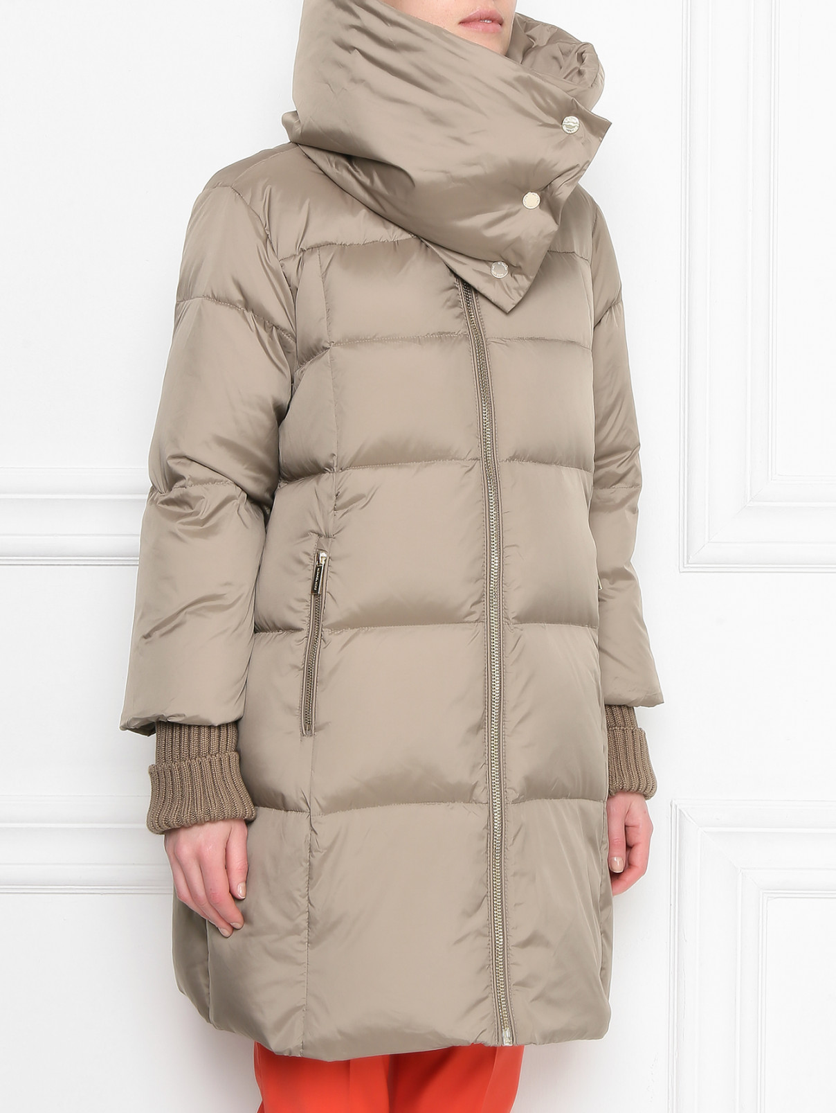 みーこ Michael by Michael Kors пуховик с трикотажными рукавами (453804