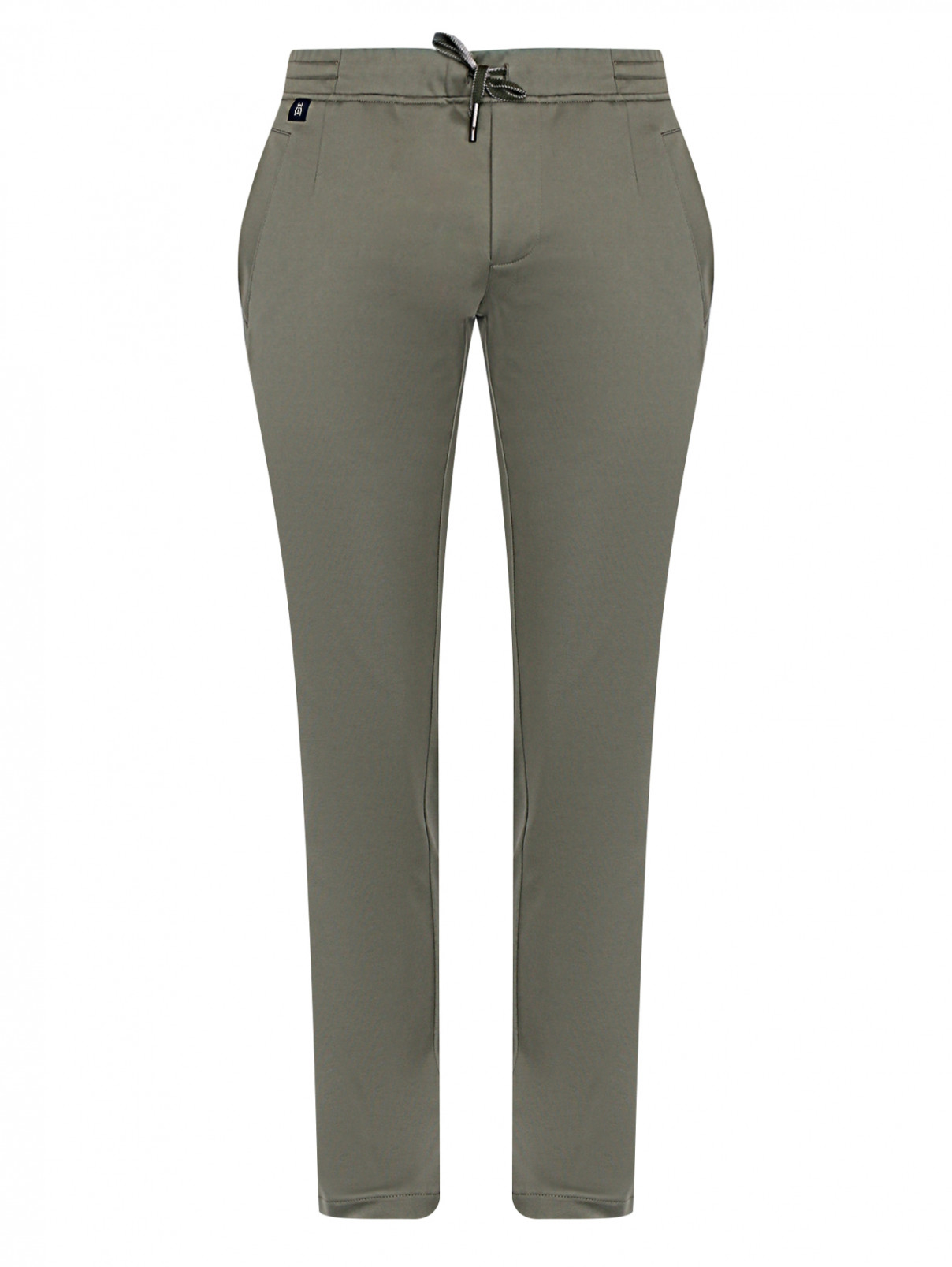 Трикотажные брюки на резинке Capobianco  –  Общий вид  – Цвет:  Зеленый