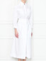 Платье-миди из хлопка с накладными карманами Alberta Ferretti  –  МодельВерхНиз