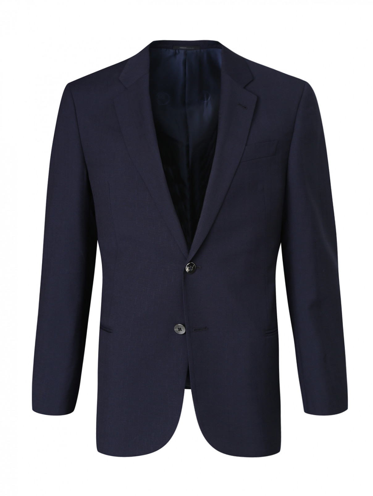 Пиджак из шерсти Armani Collezioni  –  Общий вид  – Цвет:  Синий