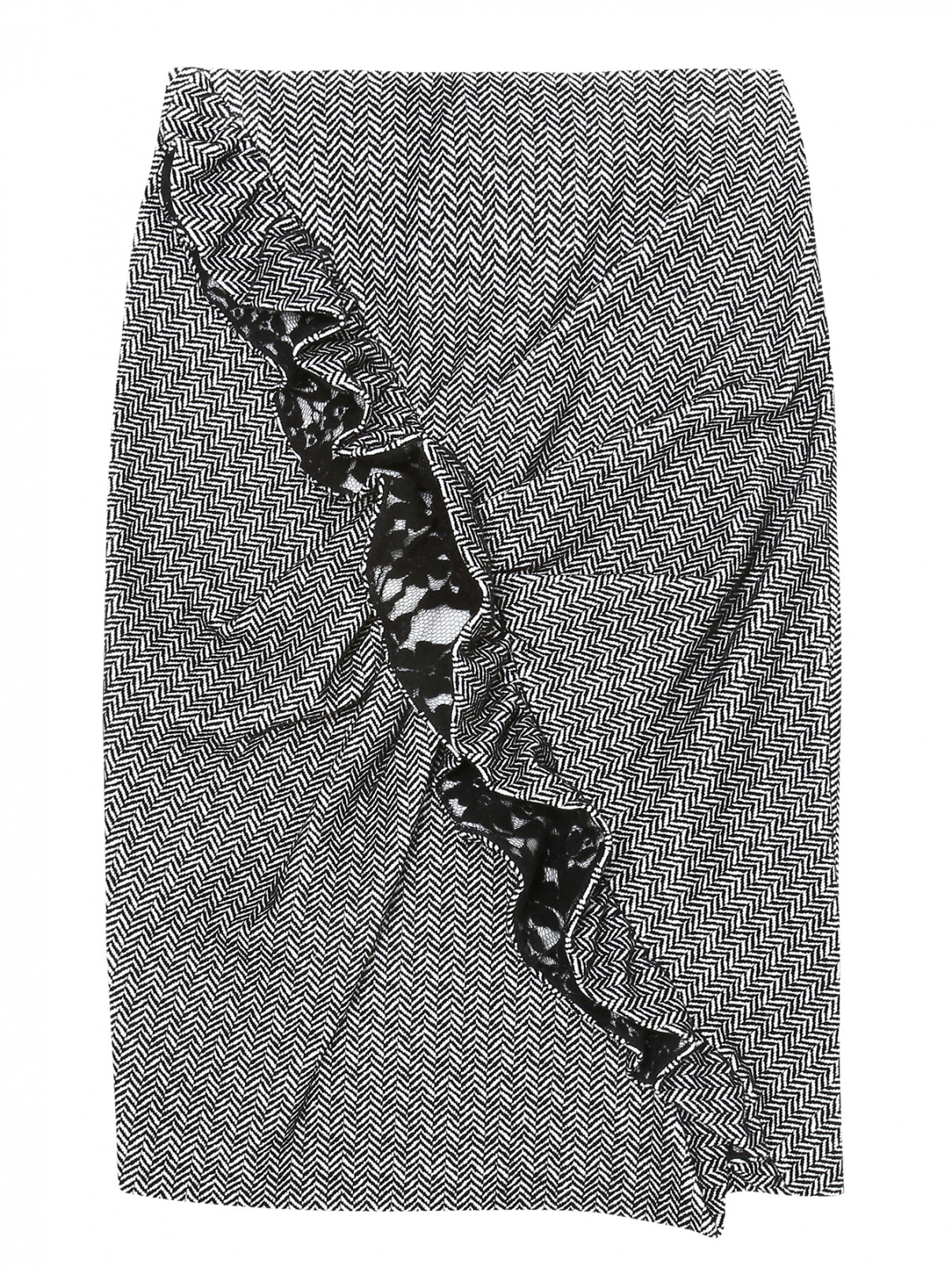 Юбка-карандаш Emporio Armani  –  Общий вид  – Цвет:  Серый