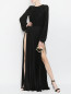 Платье-макси с разрезами и золотой цепочкой на спине Elisabetta Franchi  –  МодельОбщийВид