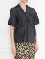 Блуза из денимного хлопка с накладными карманами Weekend Max Mara  –  МодельВерхНиз