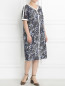 Платье из хлопка с узором Marina Rinaldi  –  Модель Общий вид