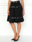 Шерстяная юбка с узором Moschino Couture  –  Модель Верх-Низ