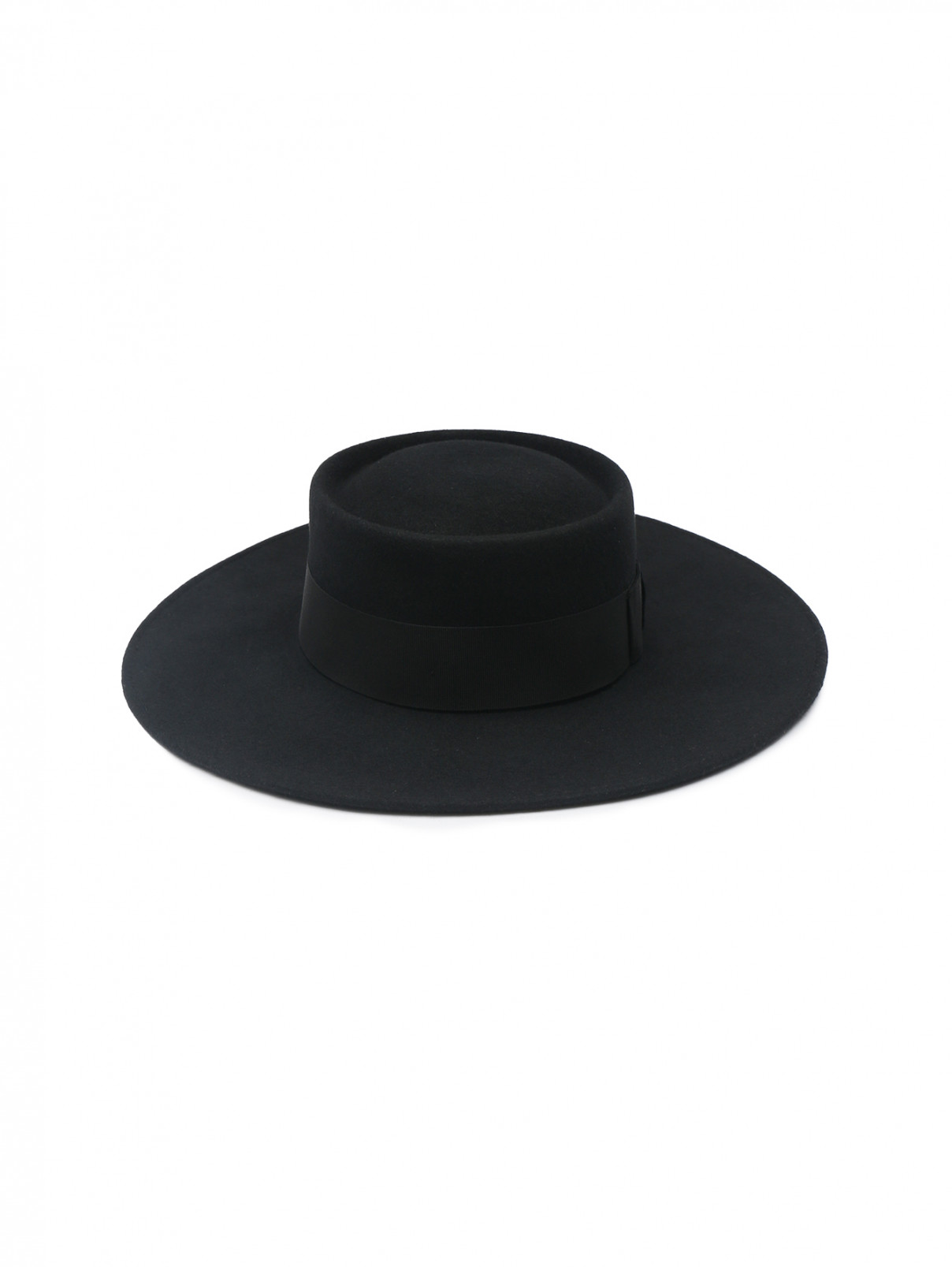 Шляпа-канотье с декором Weekend Max Mara  –  Общий вид  – Цвет:  Черный