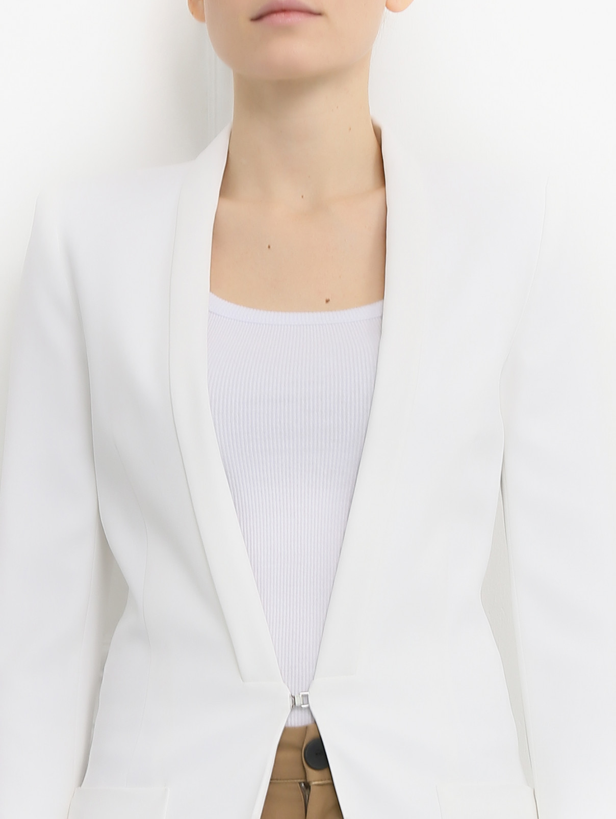 Жакет с накладными карманами Barbara Bui  –  Модель Общий вид  – Цвет:  Белый