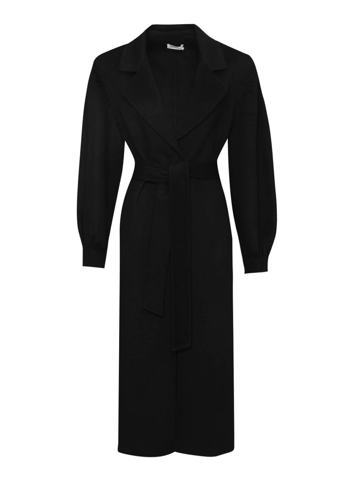 Пальто из шерсти с объемными рукавами P.A.R.O.S.H.  –  Общий вид  – Цвет:  Черный