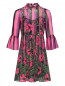 Платье в полоску с цветочным узором TWINSET  –  Общий вид