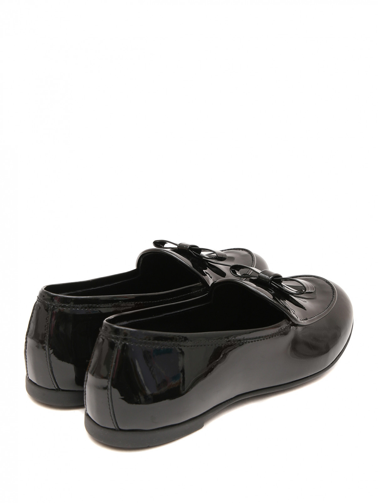 Лакированные туфли с бантиком MONTELPARE TRADITION  –  Обтравка2  – Цвет:  Черный