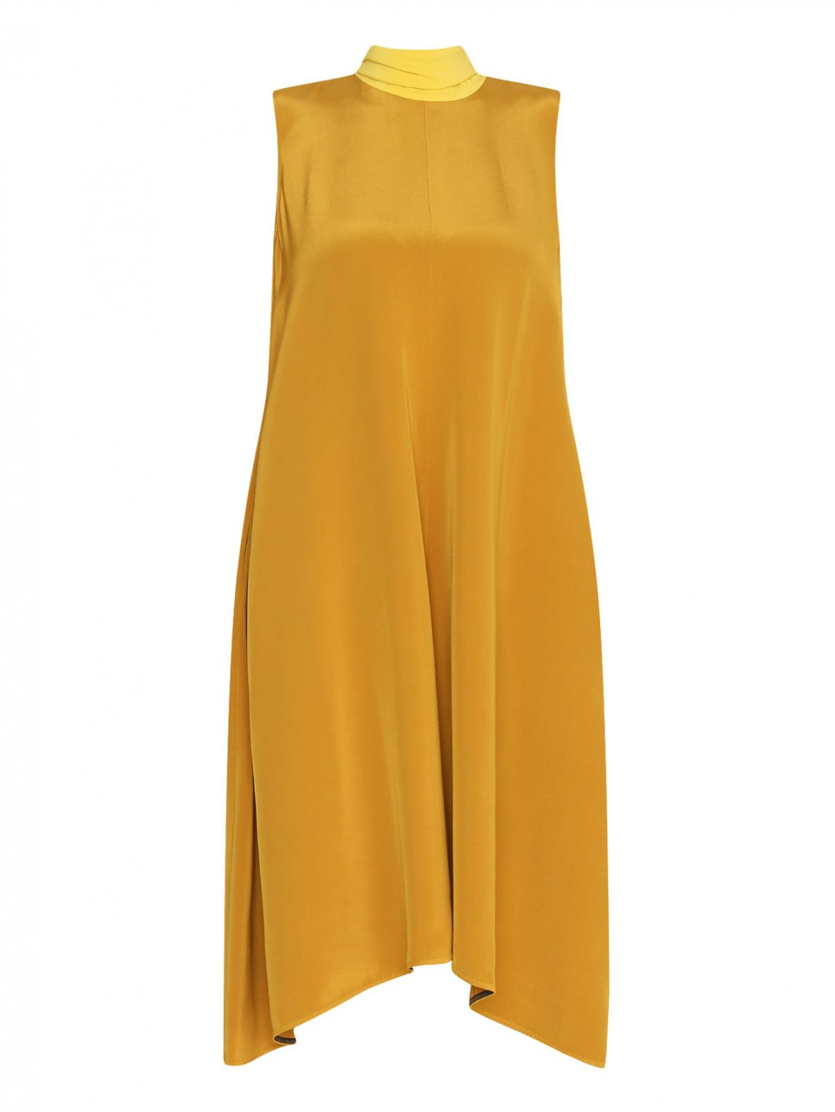 Платье-макси без рукавов Marina Rinaldi  –  Общий вид  – Цвет:  Желтый