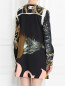 Платье-мини свободного кроя с узором Moschino Couture  –  Модель Верх-Низ1