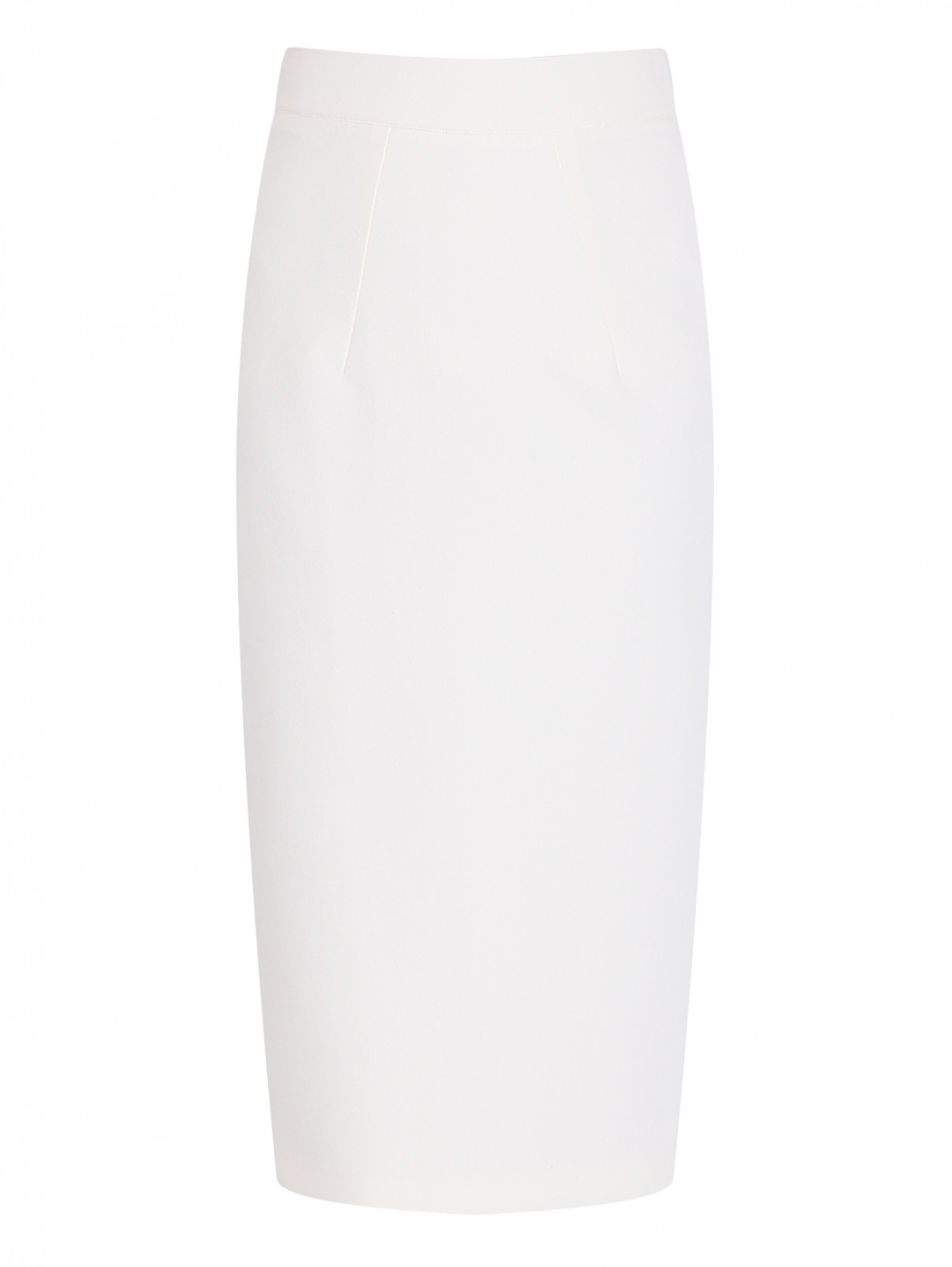Однотонная юбка-карандаш Safiyaa  –  Общий вид  – Цвет:  Белый