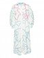 Платье-макси из льна с узором A mere Co  –  Общий вид