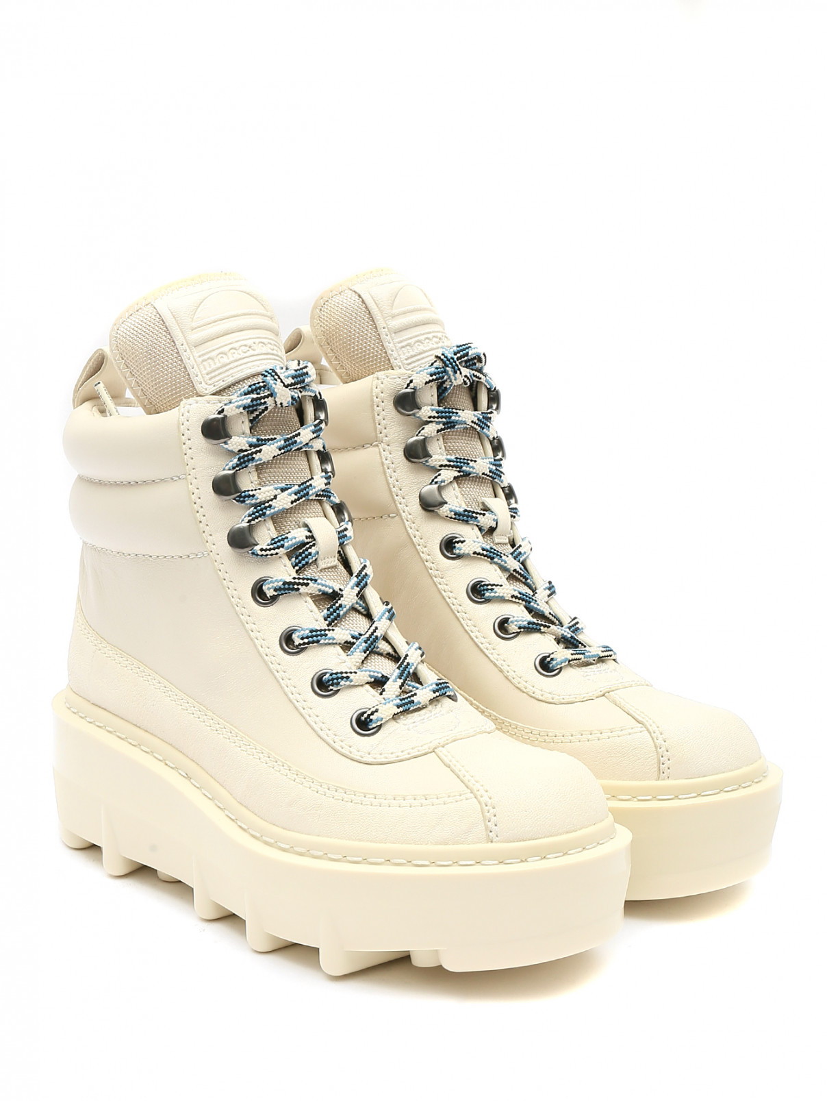 Ботинки из кожи на платформе Marc Jacobs  –  Общий вид  – Цвет:  Белый