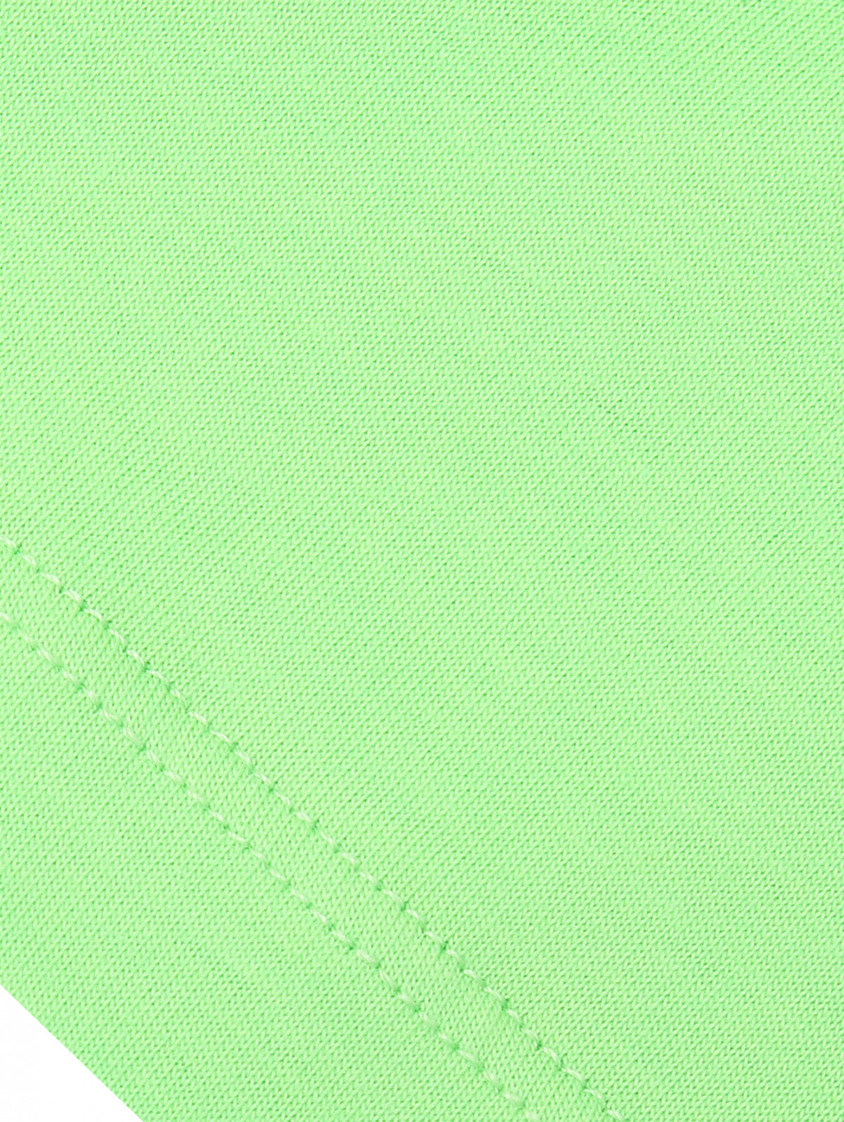 Хлопковая футболка с принтом Philipp Plein  –  Деталь1  – Цвет:  Зеленый