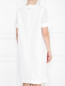 Платье свободного кроя из хлопка с накладными карманами Marina Rinaldi  –  МодельВерхНиз1