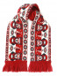 Двухсторонний вязаный шарф с узором BOSCO  –  Общий вид