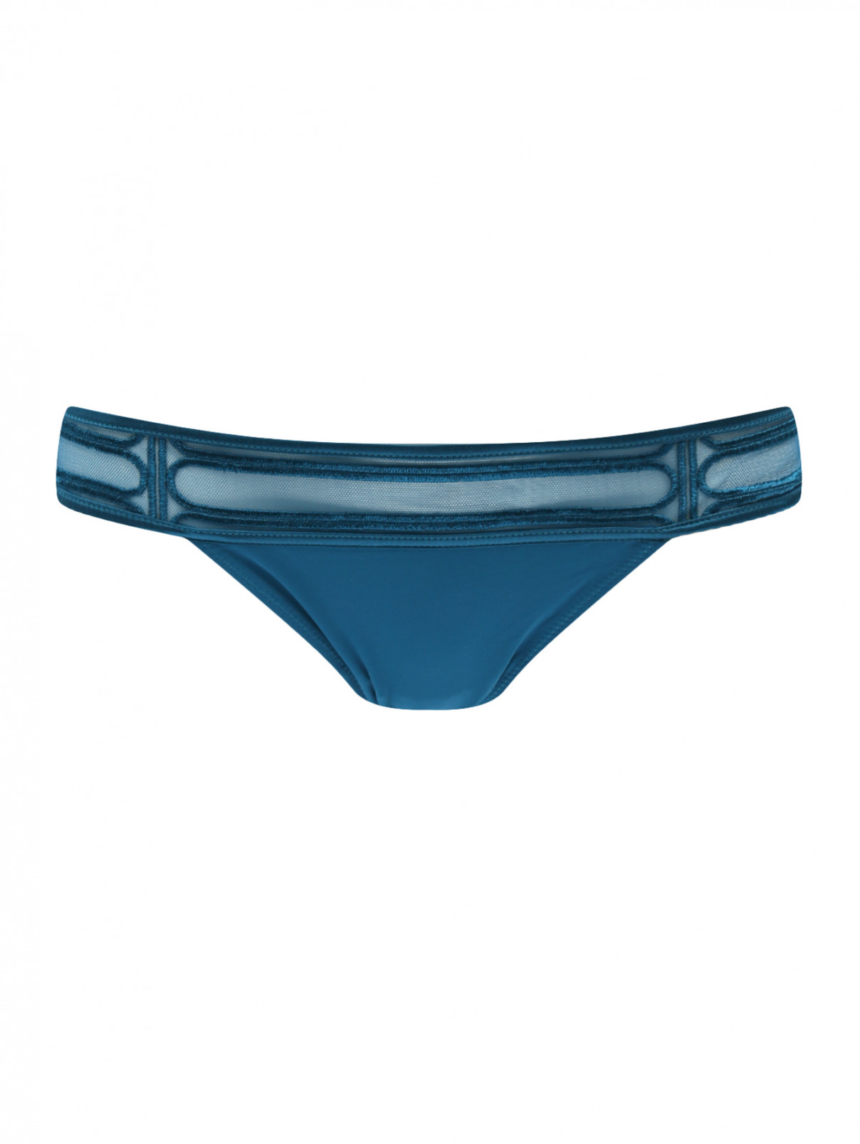 Трусы-стринг с вышивкой La Perla  –  Общий вид  – Цвет:  Синий