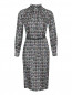 Платье-миди из шелка с узором Max Mara  –  Общий вид
