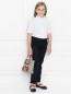 Хлопковая блуза с коротким рукавом Aletta Couture  –  Модель Общий вид