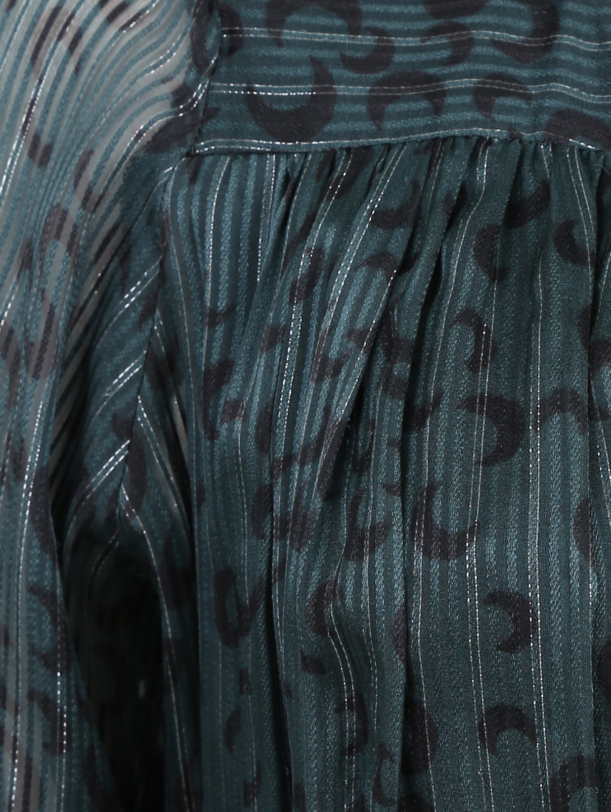 Платье-макси из шелка с узором Paul&Joe  –  Деталь  – Цвет:  Черный