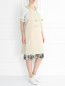 Платье с короткими рукавами из льна Voyage by Marina Rinaldi  –  Модель Общий вид