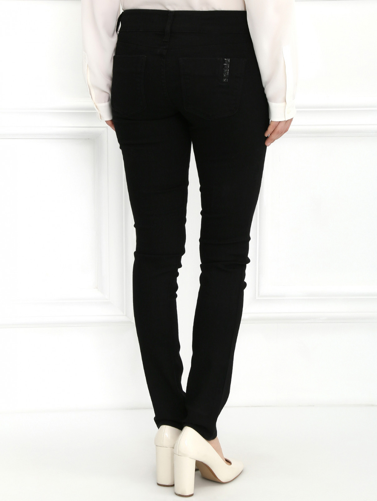 Узкие брюки из смешанного хлопка Black Orchid  –  Модель Верх-Низ1  – Цвет:  Черный