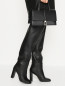 Утепленные ботфорты из гладкой кожи на устойчивом каблуке Gianni Renzi Couture  –  МодельВерхНиз