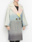 Пальто из смешанной шерсти с градиентом Marina Rinaldi  –  МодельВерхНиз