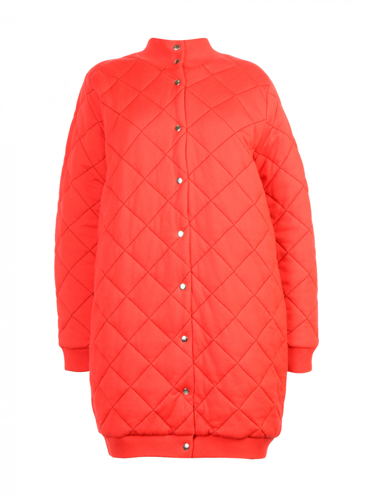 Стеганая куртка с карманами Paul Smith  –  Общий вид  – Цвет:  Красный