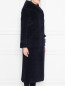 Пальто с капюшоном из шерсти с длинным ворсом Maison Lener  –  МодельВерхНиз