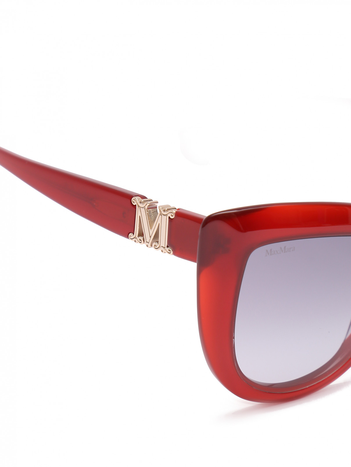 Очки солнцезащитные в пластиковой оправе Max Mara  –  Деталь  – Цвет:  Коричневый