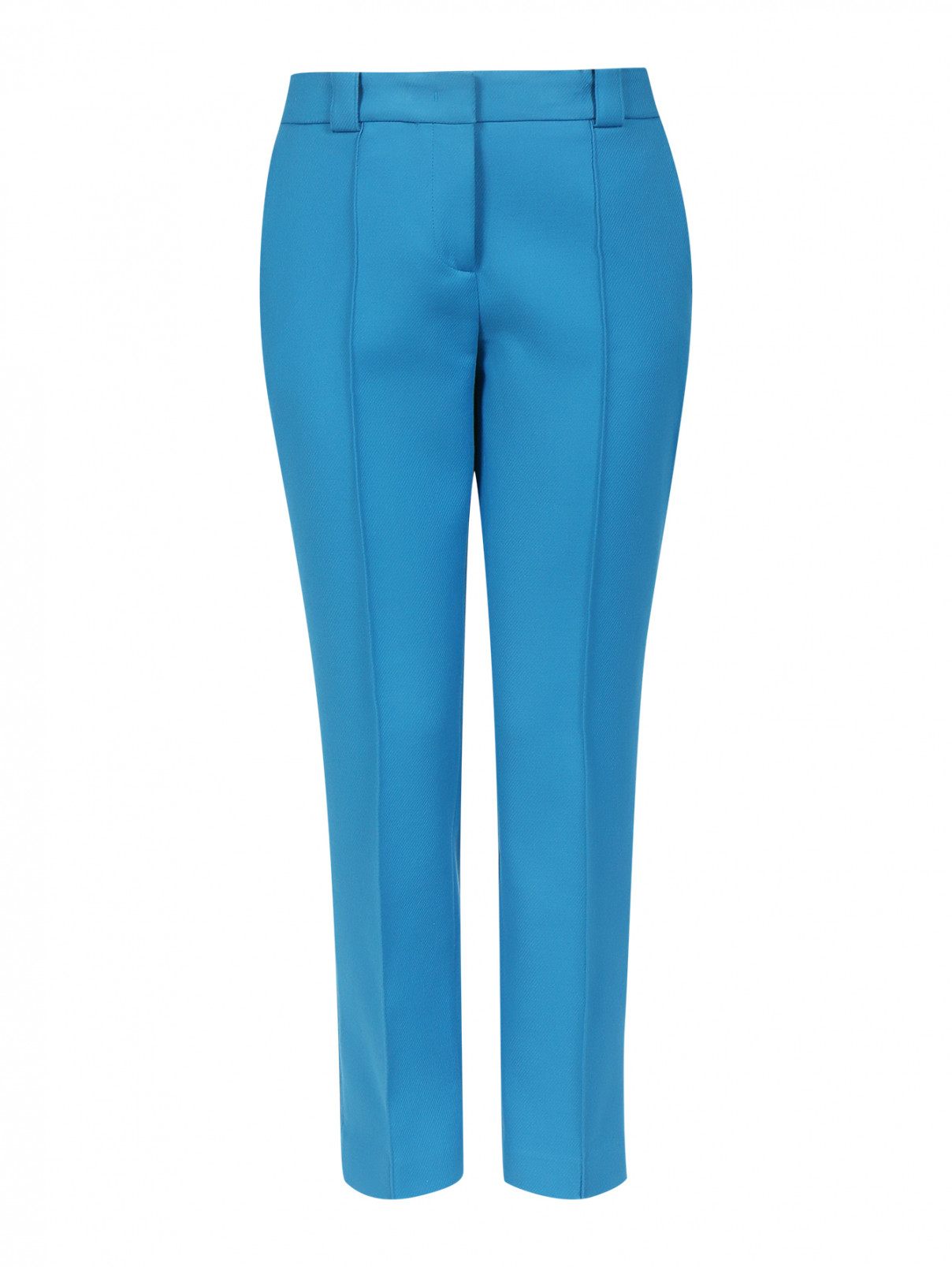 Узкие укороченные брюки Jil Sander Navy  –  Общий вид  – Цвет:  Синий