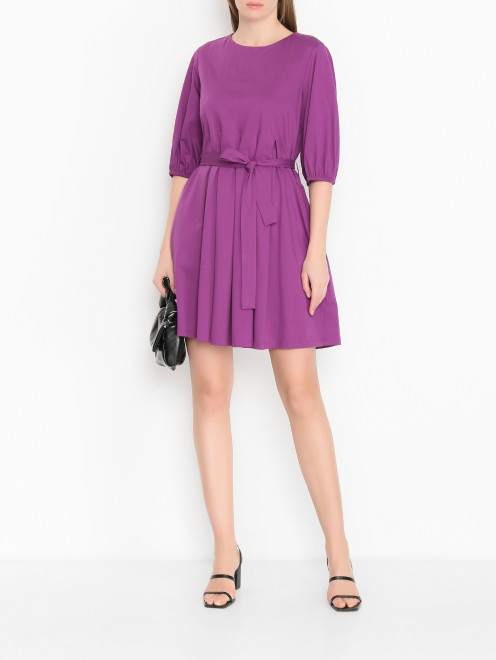 Однотонное платье из хлопка Weekend Max Mara - МодельОбщийВид