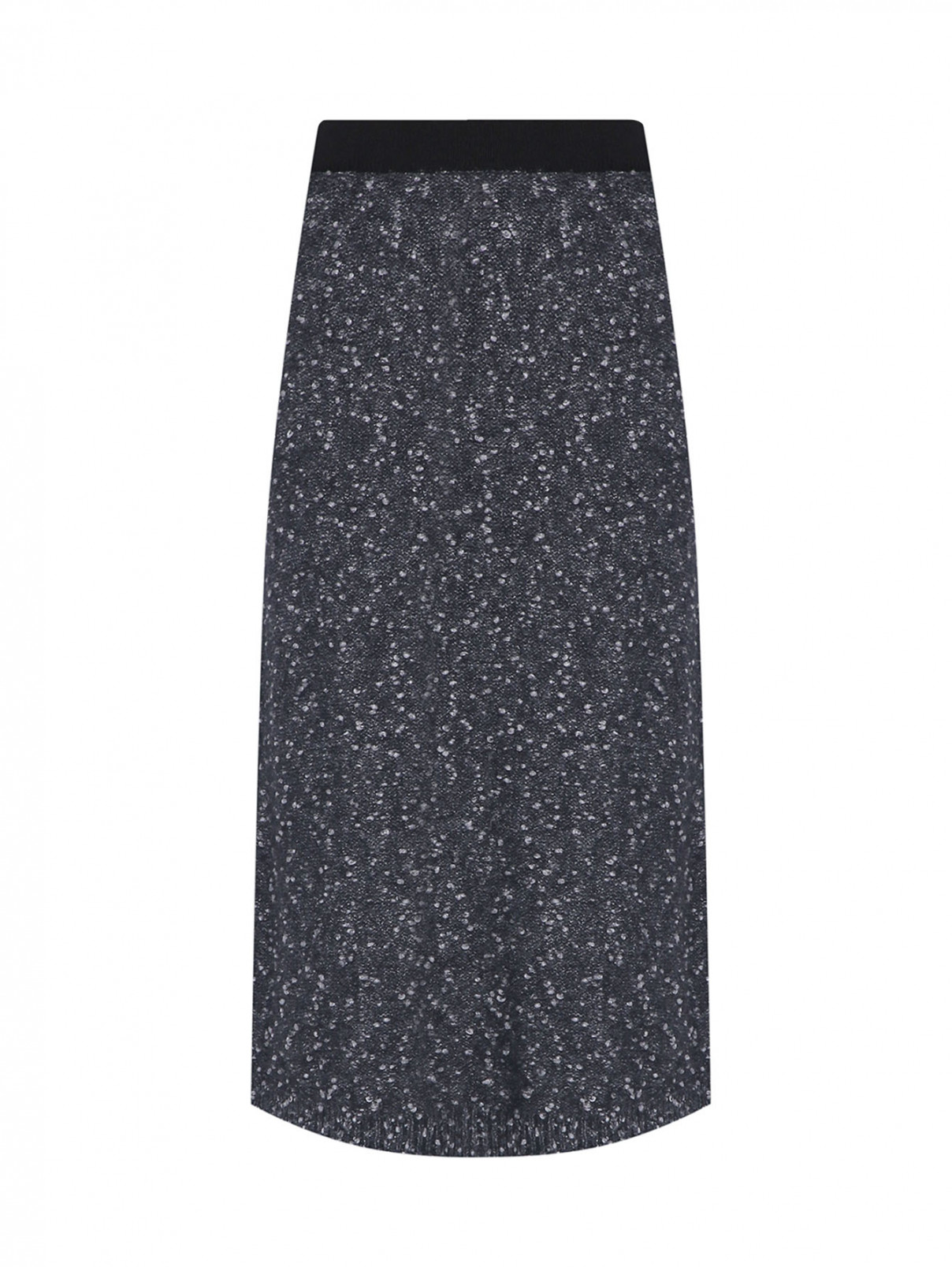 Трикотажная юбка-миди на резинке Max&Co  –  Общий вид  – Цвет:  Узор