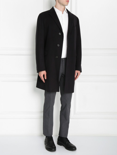 Пальто однобортное из шерсти  Ermenegildo Zegna - МодельОбщийВид